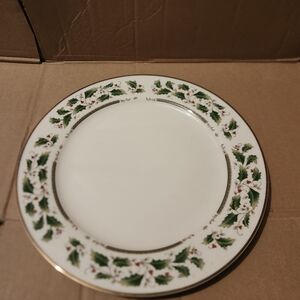 Holly Holiday Hmark Gold Hhd2 Dinner Plate